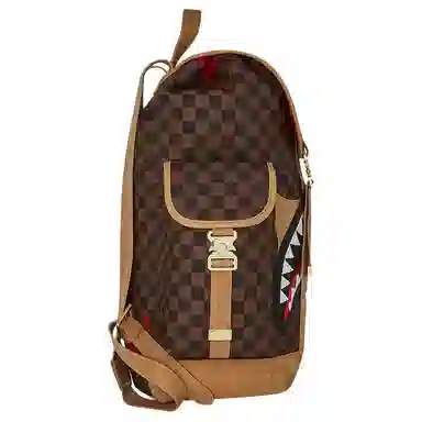 Sprayground Logo Fabric Backpack Brown
