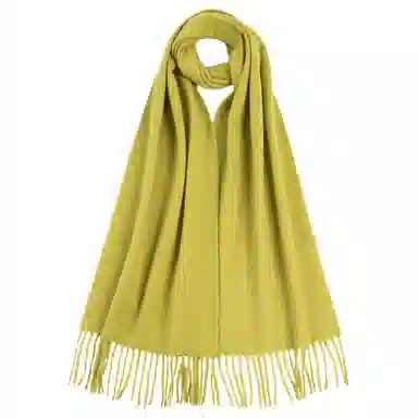 红豆 纯色简约时尚百搭 山羊绒 绒线围巾 男女同款情侣款