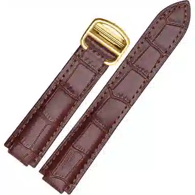 港爵适用于卡地亚表带真皮蓝气球手表带凸口系列牛皮手表配件男女通用款手表表链手表表带