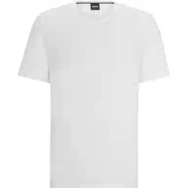 HUGO BOSS Stretch-Cotton Regular-Fit T-Shirt With Logo Detail LogoT