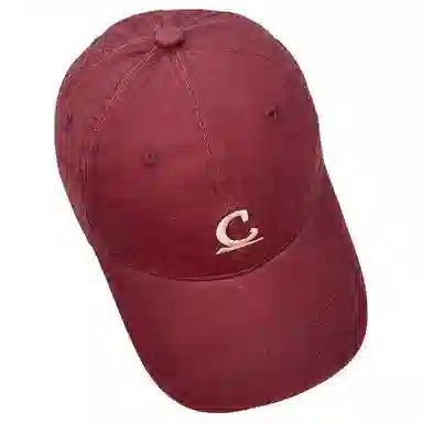 山一丸 复古软顶字母刺绣显脸小遮阳防晒帽潮 聚酯纤维 鸭舌帽 男女同款情侣款