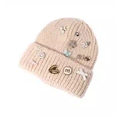 MEETSUNNY Multi-Button Ear Warmer Knit Hat