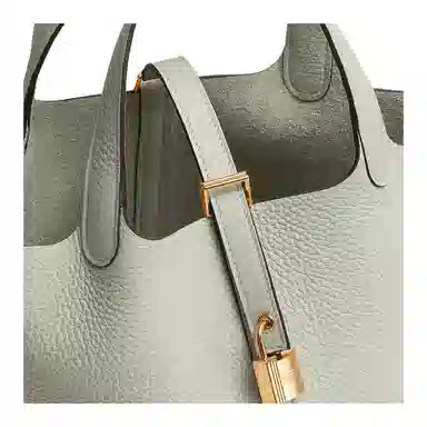 HERMES Picotin Lock 18 Clemence 0W Gris Neve