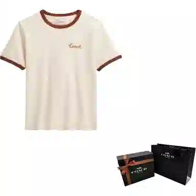 COACH SS24 Embroidered Tee Cream