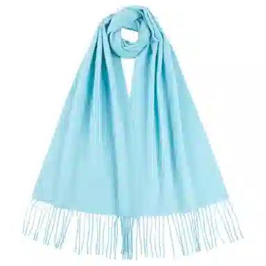 红豆 纯色简约时尚百搭 山羊绒 绒线围巾 男女同款情侣款