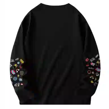 大卫贝肯 美式品牌印花宽松百搭潮流舒适秋冬圆领套头卫衣 男女同款