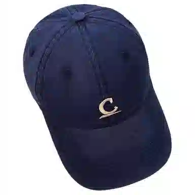 山一丸 复古软顶字母刺绣显脸小遮阳防晒帽潮 聚酯纤维 鸭舌帽 男女同款情侣款