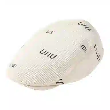 山一丸 灯芯绒秋冬反戴大头围显脸小复古气质 涤纶 贝雷帽 女款