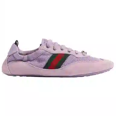 GUCCI Shift Suede Low Top Sneakers Purple