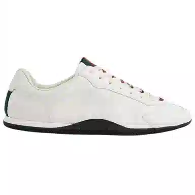 GUCCI Shift Lace-Up Low Sneakers White