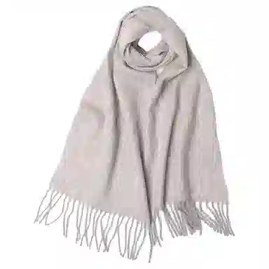 红豆 拼色高雅保暖时尚 山羊绒 绒线围巾 男女同款情侣款