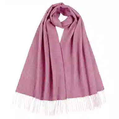 红豆 纯色柔软舒适优雅百搭 山羊绒 绒线围巾 男款