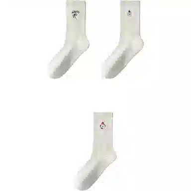 妮轻 纯棉可爱卡通甜美中筒袜 女款