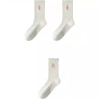 妮轻 纯棉可爱卡通甜美中筒袜 女款