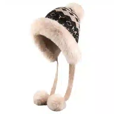 梦特娇 护耳防寒 毛线 绒线帽 男女同款情侣款