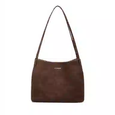 红蜻蜓 百搭小众设计潮流 合成革 单肩包 常规 女款 深咖啡色