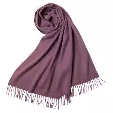 红豆 简约轻盈时尚百搭优雅 山羊绒 绒线围巾 男女同款情侣款