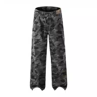 大卫贝肯 美式复古街头迷彩设计时尚流行个性日常通勤百搭舒适休闲裤 男女同款