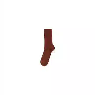 靴下物 提花羊毛日系纯色简约中筒袜 女款