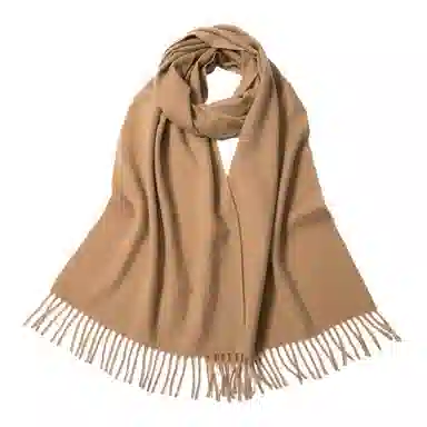 红豆 简约轻盈时尚百搭优雅 山羊绒 绒线围巾 男女同款情侣款