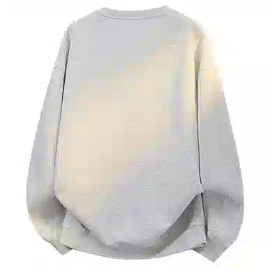 大卫贝肯 美式潮牌重磅纯色曼巴棉文章字母印花设计宽松舒适日常通勤百搭长袖圆领卫衣 男女同款