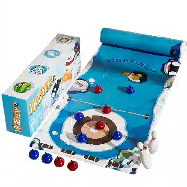 益米 桌面冰壶双人大作战亲子互动 惯性回力滑行玩具