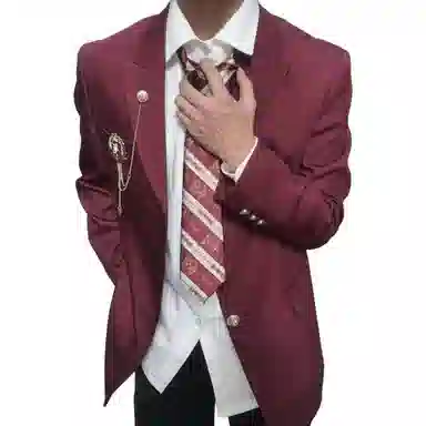 日系与美式融合的学院风多元素设计休闲宽松单排扣外套西装 男女同款