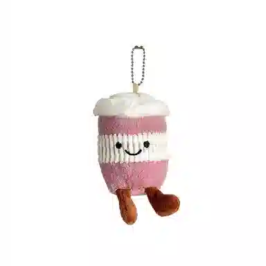 心水好物 卡通萌咖啡杯玩偶玩具公仔 斜挎包手提包双肩包挂饰 毛绒 挂件 男女同款情侣款