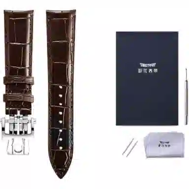 积优 江诗丹顿代用鳄鱼皮表带 适用传承艺术大师伍陆之型 男女通用 黑色棕色蓝色