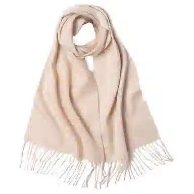 红豆 拼色高雅保暖时尚 山羊绒 绒线围巾 男女同款情侣款