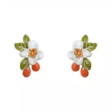 尚先生 花朵轻奢高级感气质大气 高级感 合金 耳环 女款