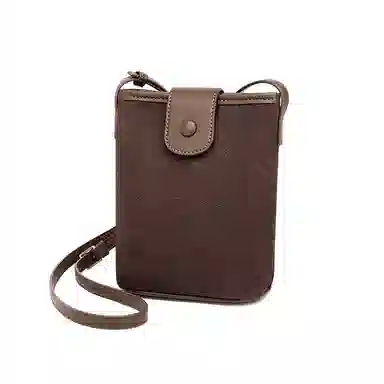 红蜻蜓 复古磨砂百搭通勤水桶包 合成革 斜挎单肩包 常规 女款 咖啡色