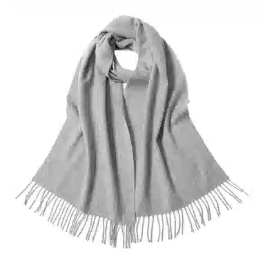 红豆 简约轻盈时尚百搭优雅 山羊绒 绒线围巾 男女同款情侣款