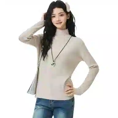 淑好百 修身百搭高领休闲风毛衣 女款