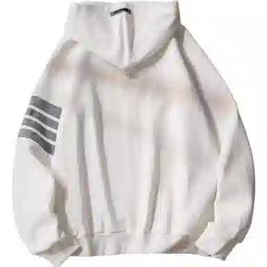 乱步 美式复古连帽华夫格开衫 拉链卫衣秋冬四条杠外套情侣装 男女同款