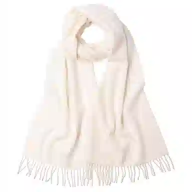 红豆 简约轻盈时尚百搭优雅 山羊绒 绒线围巾 男女同款情侣款