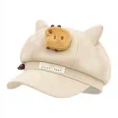 木林森 可爱卡皮巴拉玩偶百搭 麂皮绒 贝雷帽 男女同款情侣款