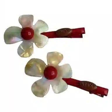 尚先生 韩国东大门小众设计感炫彩色花朵发夹少女感刘海碎发夹头饰 醋酸 边夹 女款