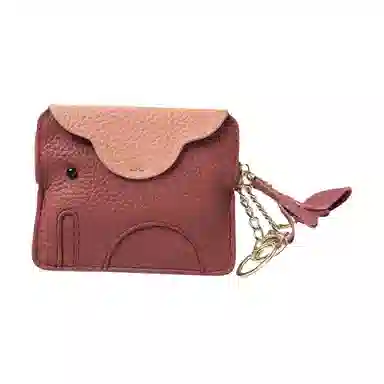 掐尖 可爱小象硬币包钥匙扣收纳包 头层牛皮 零钱包 常规 女款 多色