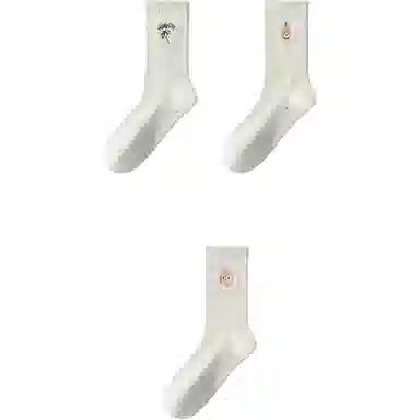 妮轻 纯棉可爱卡通甜美中筒袜 女款