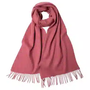 红豆 简约轻盈时尚百搭优雅 山羊绒 绒线围巾 男女同款情侣款