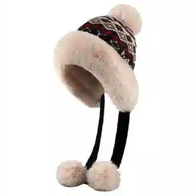 梦特娇 护耳防寒 毛线 绒线帽 男女同款情侣款