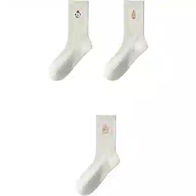 妮轻 纯棉可爱卡通甜美中筒袜 女款