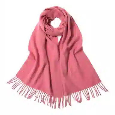 红豆 简约轻盈时尚百搭优雅 山羊绒 绒线围巾 男女同款情侣款