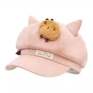 木林森 可爱卡皮巴拉玩偶百搭 麂皮绒 贝雷帽 男女同款情侣款