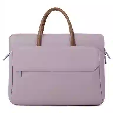 老人头 商务简约休闲百搭通勤多功能手提包 织物 电脑包 男女同款情侣款 黑色/米色/浅紫色