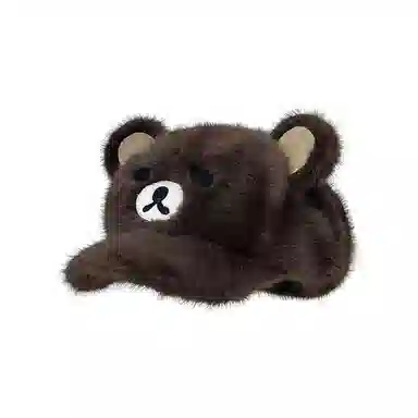 心水好物 日系可爱甜美搞怪卡通毛绒保暖护耳显脸小时尚 聚酯纤维 贝雷帽 男女同款情侣款