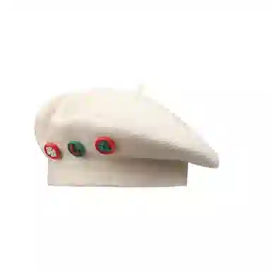 钓鱼熊 氛围感保暖画家艺保暖日系百搭显脸小 羊毛 贝雷帽 男女同款情侣款