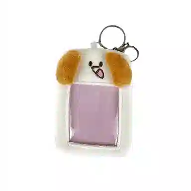 心水好物 日韩可爱小猪小狗小猫卡套爱豆卡片收纳卡包 毛绒 挂件 男女同款情侣款