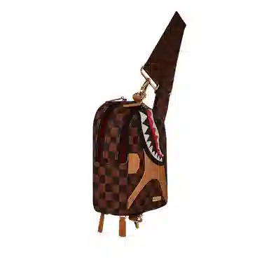 Sprayground Shark Logo Brown